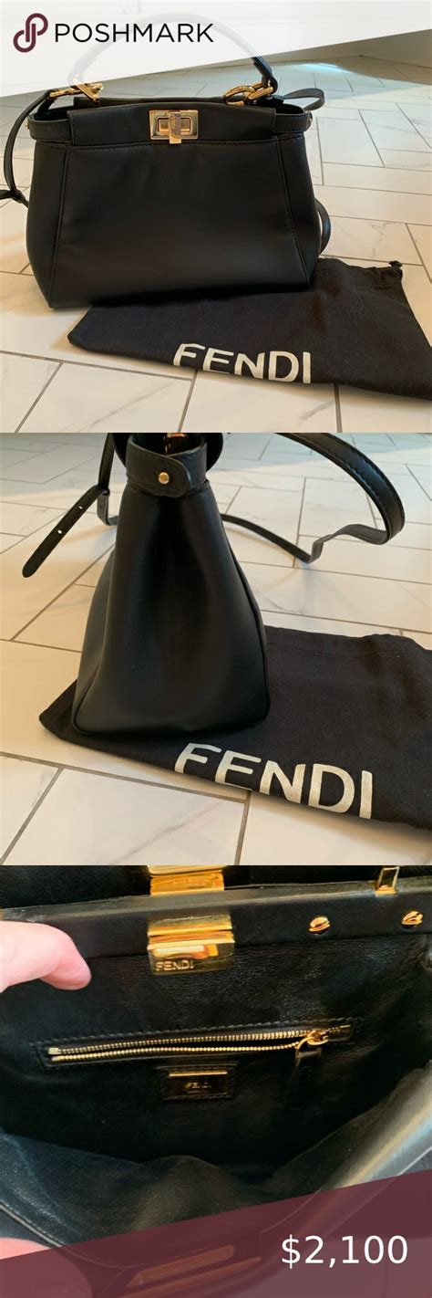 fendi peekaboo mini inside|Fendi peekaboo price euro.